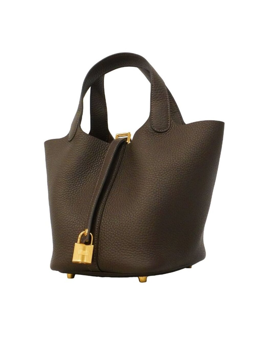 Hermes Handbag Picotin Lock PM Taurillon Clemence Bebelin Gold